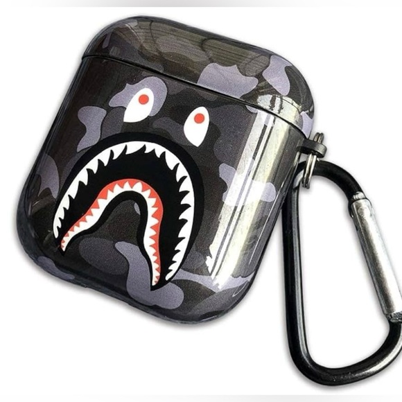 (Bundle of 3) Airpods 1 & 2 Case Covers Shark Mouth Camo Design for Airpod 1 & 2 - Picture 4 of 8